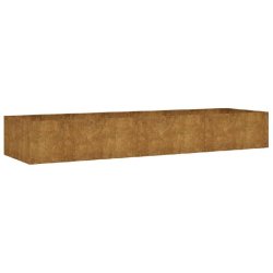 Helloshop26 - Jardinière bac lit surélevé plantes fleurs terrasse jardin de jardin 280 x 80 x 40 cm acier corten marron 02_0039421 - marron métal