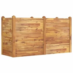 Helloshop26 - Lit surélevé de jardin empilable pour plantes et fleurs 160 x 60 x 84 cm style naturel en bois d'acacia 02_0047402 - Bois massif 30002