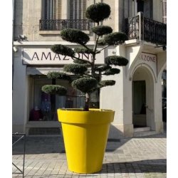 Jardinière Rond Déco - 100 % recyclable - Résistant aux UV - 21 couleurs disponibles - Polyéthylène rotomoulé