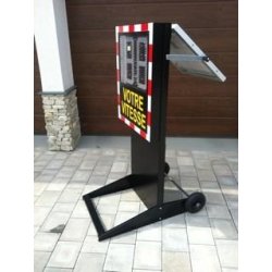 Radar pédagogique mobile solaire avec affichage LED et alimentation solaire - Conforme EN 12966