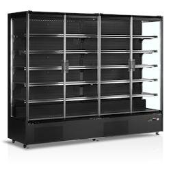 Vitrine réfrigérée murale libre service pour supermarché | 1529 L | Tefcold - PC2500B - LED - noir 47451