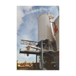 Silo à cendres chaudes - fonds plats avec système d'extraction planétaire et vis de remplissage camion vrac - Volumes 20 m3 à 450 m3
