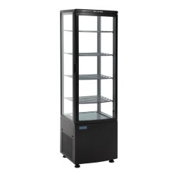 Vitrine réfrigérée avec portes incurvées série c noire 235l - DP289