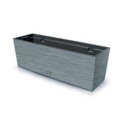 Prosperplast - Jardinière couleur ciment avec réserve d’eau, collection FURU - 58x18x19,5 cm, capacité de 12 L - gris plastique polypropylène ZA5228