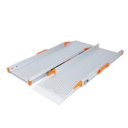 Paire de rampes d'accès extra larges en aluminium - Différentes longueurs ajustables - Surface antidérapante