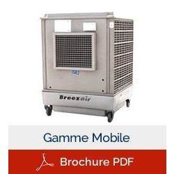 Rafraîchisseur adiabatique mobile professionnel - EA120 SVM - 9000 m3/h - Réservoir 100L - Léger et robuste