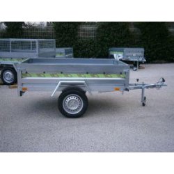 Remorque utilitaire 196x124x40 cm - 1 essieu - Rustique 200 - 500 à 750 kg PTAC