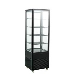 Matériel HORECA Vitrine Réfrigérée Noire à 4 Côtés en Verre 238 litres - XC-238L - XC-238L
