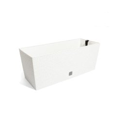 Prosperplast - Jardinière rectangulaire 72 litres avec arrosage automatique, blanche, 80x33x32 cm - blanc plastique ZA700