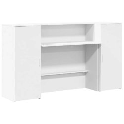 Bureau de réception Blanc 180x50x103,5 cm Bois d'ingénierie Modèle Atlas Infinite Horizon - 8721158629760