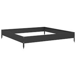 Helloshop26 - Jardinière bac lit surélevé plantes fleurs terrasse jardin de jardin 100 x 100 x 18,5 cm acier noir 02_0039257 02_0039257 - noir acie