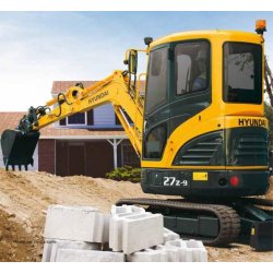 Mini-pelle HYUNDAI R27Z-9 - Compacte, idéale pour petits travaux