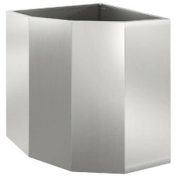 Helloshop26 - Jardinière d'angle moderne pour extérieur 45 x 45 x 50 cm en acier galvanisé argent 02_0052913 - acier 3000237646269