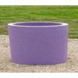 Jardinière ronde Cléopâtre en béton armé - Autostable, Option antigraffiti, Pieds en option - Diamètre 115 cm, Hauteur 80 cm, Poids 460 kg