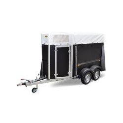 7900 HTV - Remorque bétaillère bois - HUMBAUR - PTAC 1600 kg - Châssis renforcé et bâche avec fenêtres