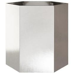 Helloshop26 - Jardinière bac lit surélevé plantes fleurs terrasse jardin hexagone 46 x 40 x 45 cm acier inoxydable Argent 02_0038647 - inox 3000217