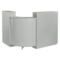 Kit comptoir d'angle et structure gris perle receptio