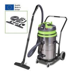 Aspirateur industriel Cleancraft wetCAT 362 IET - 7001370 - 62L - 3 moteurs - Acier inoxydable