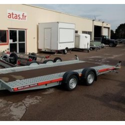 Porte voiture A4 RED 500x200 - 3000 kg PTC Brian James avec rampes intégrées et équipements optionnels