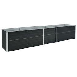 Helloshop26 - Jardinière lit surélevé plantes fleurs jardin acier galvanisé 400 x 80 x 45 cm anthracite 02_0001115 - acier 3000074741530
