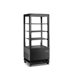 Vitrine réfrigérée positive noire 68 Litres Full Black PREMIUM - GOLDINOX - inox 3701770829682
