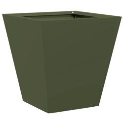 Helloshop26 - Jardinière bac lit surélevé plantes fleurs terrasse jardin olive 30 x 30 x 30 cm acier vert - vert acier 3000217924943