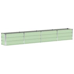 Helloshop26 - Jardinière rectangulaire moderne polyvalente salon jardin 320 x 40 x 45 cm en acier vert 02_0059264 - vert acier 3000241029997