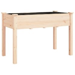 Helloshop26 - Jardinière bac lit surélevé plantes fleurs terrasse jardin avec doublure 118 x 59 x 76 cm bois massif de sapin marron 02_0038120 - ma