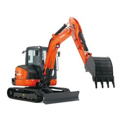 Mini-pelle KX057-4 de Kubota - 5,5t, Puissance et Polyvalence