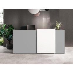 Banque d'accueil Accolta About Office finition bois moderne design italien