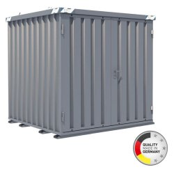 CONTAINER CHANTIER - CONTENEUR DE STOCKAGE 2M - BUNGALOW GALVANISÉ DÉMONTABLE - MADE IN GERMANY