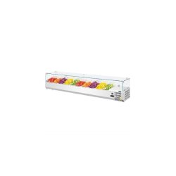 Vitrine inox réfrigérée à ingrédients 9 x GN 1/3 (P)100 mm, 230 W, 220 V - MONO