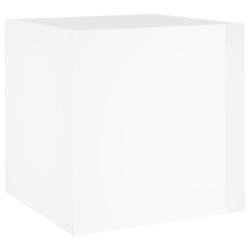 Helloshop26 - Jardinière bac lit surélevé plantes fleurs terrasse jardin brillant 40 x 40 x 40 cm bois d'ingénierie blanc 02_0038419 - blanc Bois