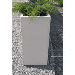 Jardinière carrée en béton armé - 42 x 42 x H83 cm - Revêtement hydrofuge et antigraffiti en option