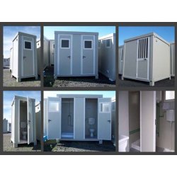 Cabine sanitaire raccordable isolé  - Parois et toiture en panneaux sandwichs