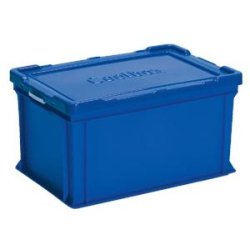 Bac isotherme THERMOKES - 600x400x345mm - bleu - 42 litres - couvercle amovible et clipsable