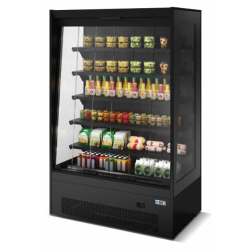 Vitrine murale avec système de déflecteur mobile - ouverture « à la demande » - économies d'énergie jusqu'à 40%