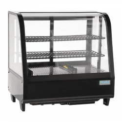 Vitrine réfrigérée de comptoir Polar Série C - 100L - 675 x 682 x 450 mm - Noir - 230V / 160W - Référence CC611