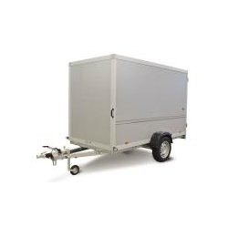 Remorque fourgon carrossée sandwich Humbaur - 2.02 m x 1.05 m x 1.50 m - 1 essieu, PTC 1000 kg