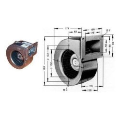 Ventilateur centrifuge g2e 120 ar77.01 ebmpapst