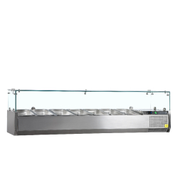 Vitrine réfrigérée GN1/4 VK33-160 Inox L1600mm 16506 TEFCOLD