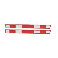 Barrière plastique fixe 1200mm rouge et blanc - fixation velcro, délimitation légère et visible