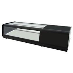 Vitrine réfrigérée pour tapas pour 4 gn 1/3 verre plat - 1105x400x300 mm - 160 W 230/1V - 13RC8114 Eurast - inox 13RC8114