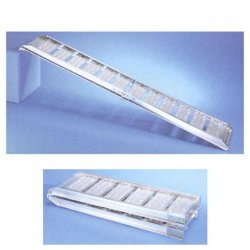 Rampe PMR aluminium striée - Lot de 2 rampes pliables - Charge 200 kg par rampe - Mottez