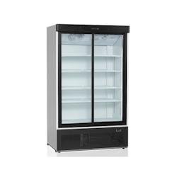 Armoire réfrigérée noire avec portes coulissantes et sans canopy - 660L | Tefcold - FS1202S - blanc FS1202S