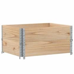 Helloshop26 - Jardinière bac lit surélevé plantes fleurs terrasse jardin 80 x 60 cm bois de pin massif marron 02_0037876 - marron métal 3000213986556