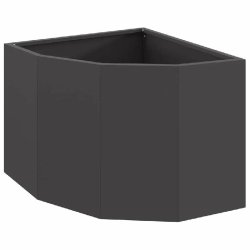 Helloshop26 - Jardinière d'angle moderne utilisable extérieur 45 x 45 x 35 cm en acier noir 02_0052887 - noir acier 3000237636291