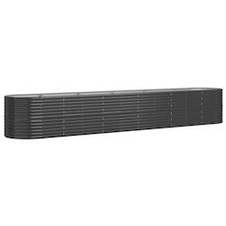 Helloshop26 - Jardinière bac lit surélevé plantes fleurs terrasse jardin de jardin acier enduit de poudre anthracite 02_0039474 02_0039474 - acier