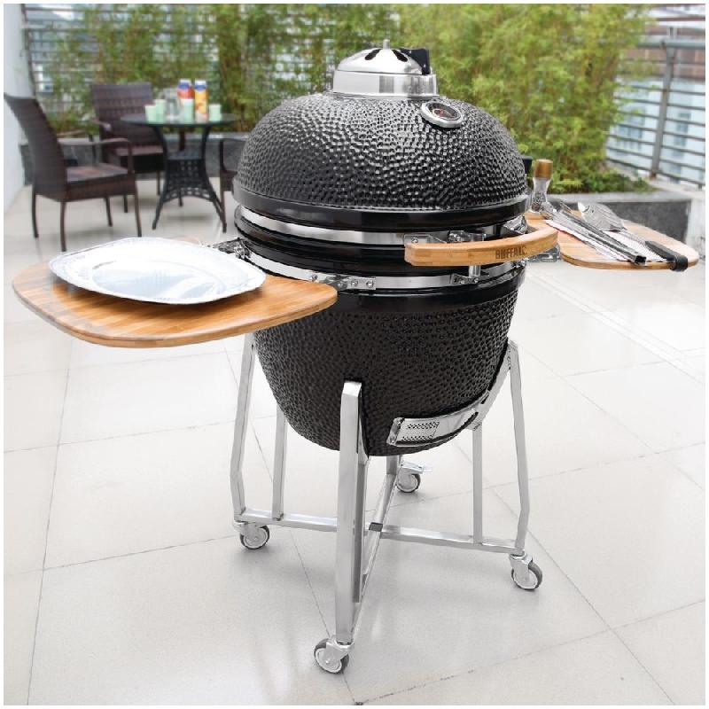 Barbecue kamado sur chariot avec tablettes - Buffalo - DR826_9