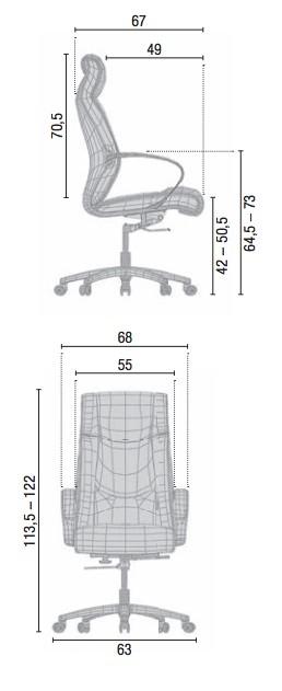 Fauteuil de Direction classique Roa - Mobel Linea. - Beige_9